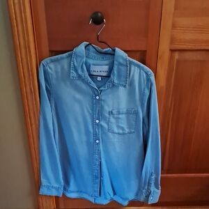 Lola River Light Blue Denim Button-Up Shirt